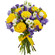 букет желтых роз и синих ирисов. Украина